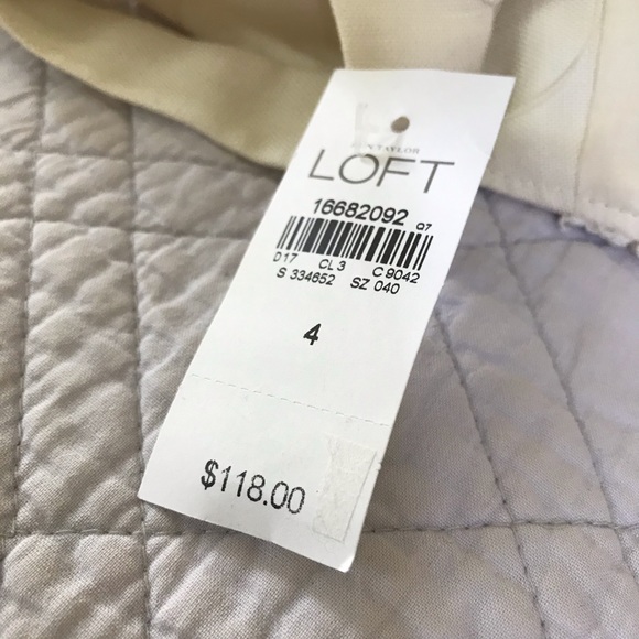 LOFT Jasmine ivory eyelet cotton linen shift dress - Picture 5 of 7